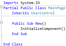 MainPage.xaml Imports