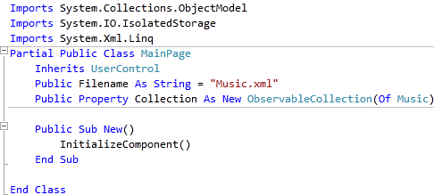 MainPage.xaml Declarations