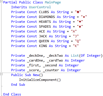 MainPage.xaml Declarations