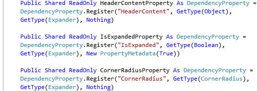 Expander.vb Dependancy Properties