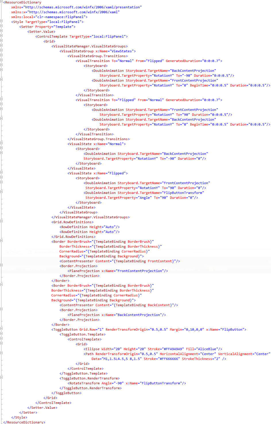 FlipPanel Resource Dictionary