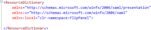 Resource Dictionary Namespaces