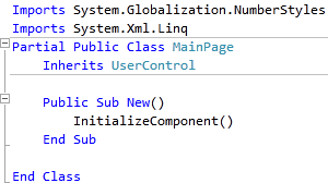 MainPage.xaml Imports