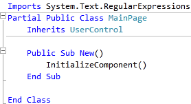 MainPage.xaml Imports