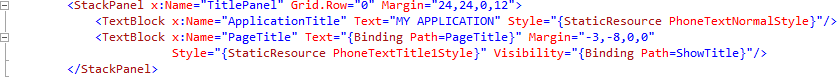 TitlePaneld XAML