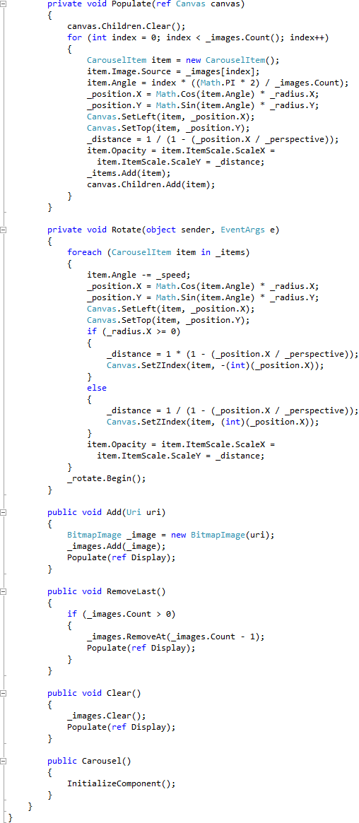 Carousel Methods