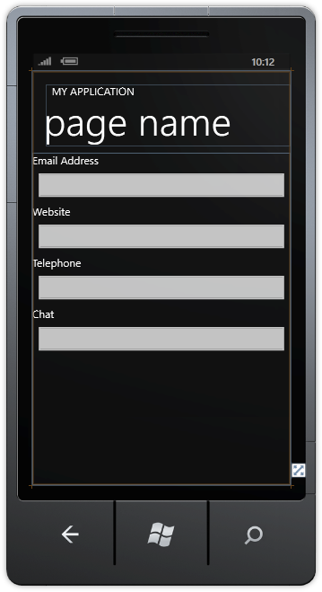 Input Scope Design View