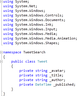 Tweet Class Declarations