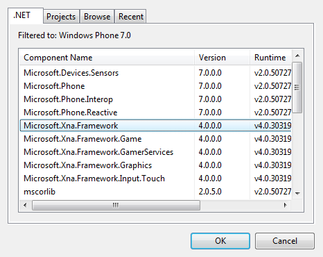 Add Microsoft.XNA.Framework Reference