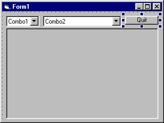Form with Picture Box, Two Combo Boxes and a Command Button
