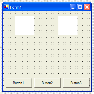 Form1 with PictureBoxes and Three Buttons