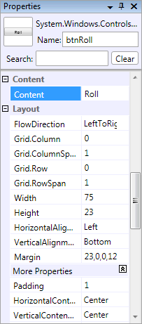 btnRoll Properties