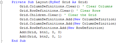 Window1 Layout Subroutine