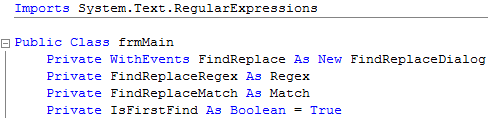 frmMain Imports and Declarations