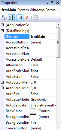 Form1 Properties