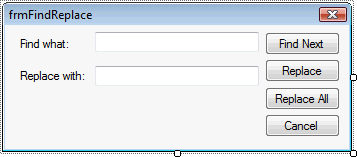 frmFindReplace Textboxes