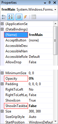 Form1 Properties