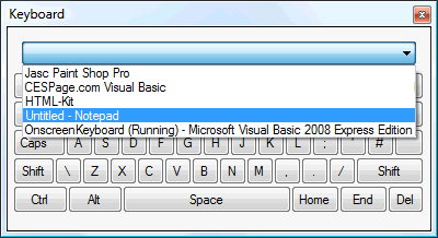 Keyboard Target Windows