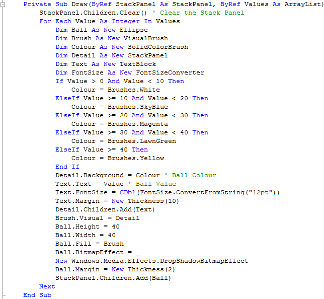 Window1 Draw Subroutine