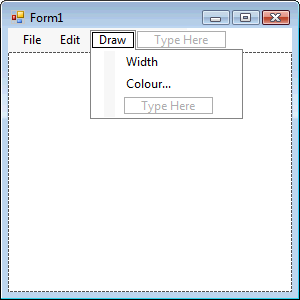 mnuList with Draw Menu