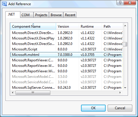 MSHTML Component