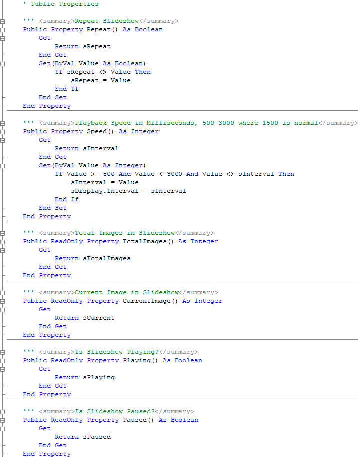 Slides Public Properties