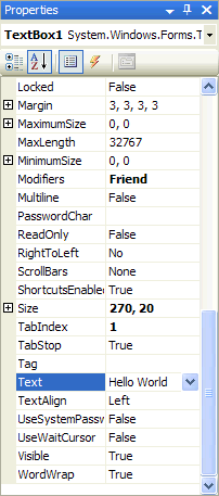 Textbox Properties